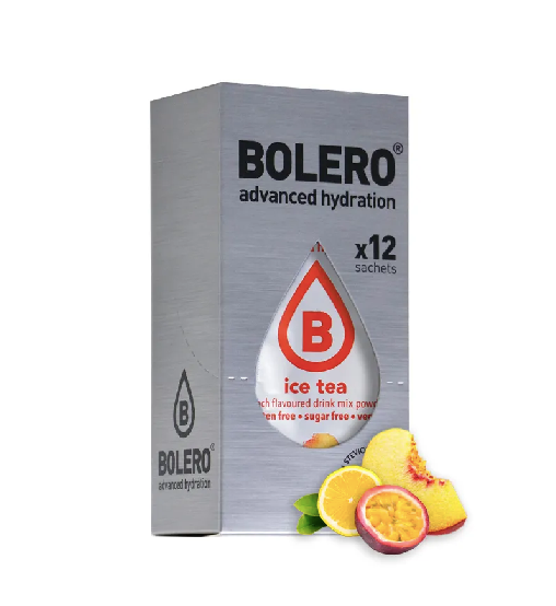 Bolero Bolero Drink Box Eistee-Mix, 12 Packungen à 3g, verschiedene Geschmacksrichtungen, erfrischender Eistee-Mix in Beuteln