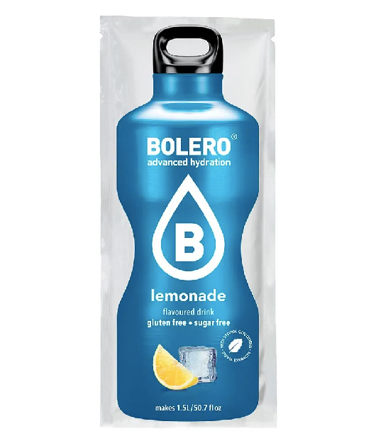 Bolero Instant-Limonade 9g, Pulver für erfrischende Zitronenlimonade, in Verpackung sichtbar