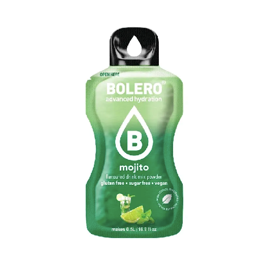 Bolero Mojito Instant-Getränkesticks in 3g Packung, erfrischende Getränkemischung mit Minz- und Limettengeschmack