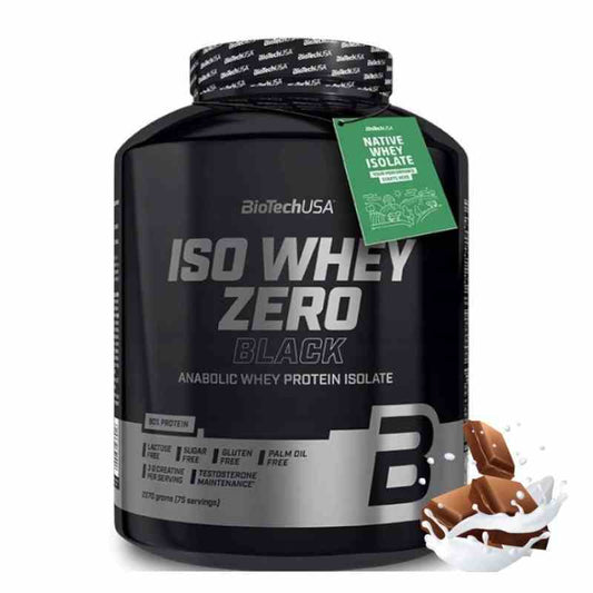 BioTech USA Iso Whey Zero Schokoladengeschmack, 2270g Proteinpulver, weiße Verpackung, Pulver in einem Beutel, Geschmacksrichtung Schokolade
