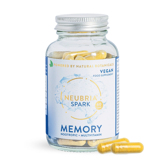 Neubria Spark for Memory, 60 Kapseln, Nahrungsergänzungsmittel zur Unterstützung des Gedächtnisses, in einer weißen Packung