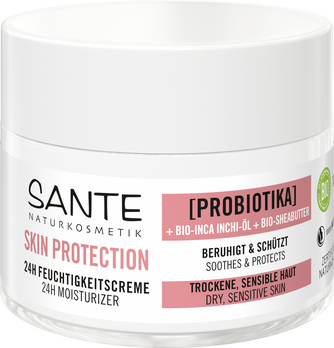 Sanfte Nachtcreme von SANTE mit Probiotika, Inchi-Öl und Shea-Butter, 50 ml, für schützende Hautpflege.