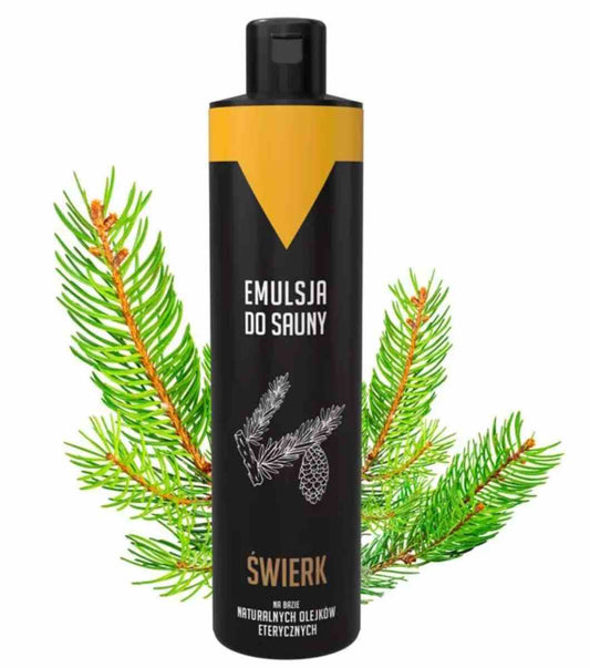 Sauna-Emulsion Fichte von Bilovit in 250 ml Flasche, natürliche Fichtenduft für entspannende Saunaanwendungen