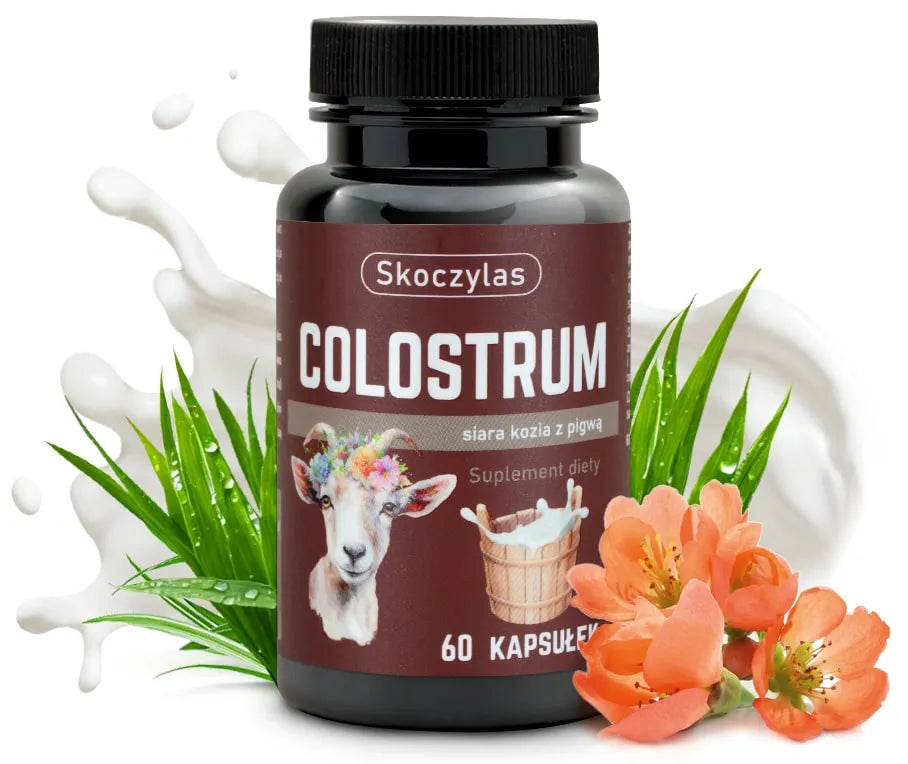 Skoczylas Ziegencolostrum mit Quitte in 60 Kapseln, natürliche Nahrungsergänzung mit Ziegencolostrum und Quitte.