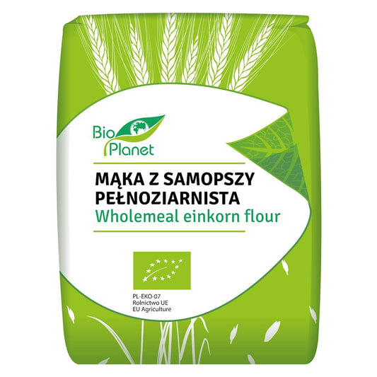 Bio Weizenvollkornmehl von BIO PLANET, 1 kg, naturbelassenes Vollkornmehl aus Weizen für Backen und Kochen