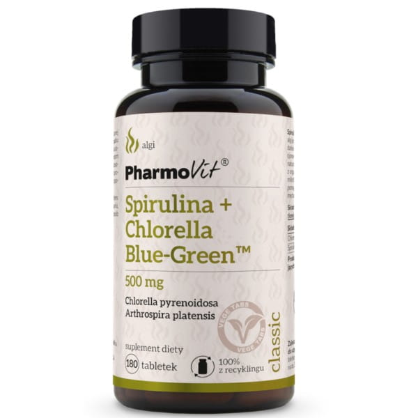 Pharmovit Spirulina + Chlorella Blaugrün 180 t. Main Image