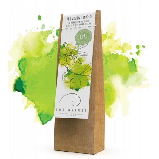 Natürliche Lab Nature Olive Seife für Babys, von den ersten Lebenstagen, mit sanfter Olive, hergestellt von Dystrybutor Biogo.pl