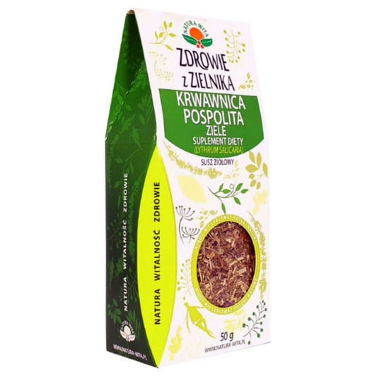 Natura Vita Blutwurz in 50 g Dose, frischer natürlicher Wurzelauszug, zeigt die Verpackung mit Blutwurz Wurzel.