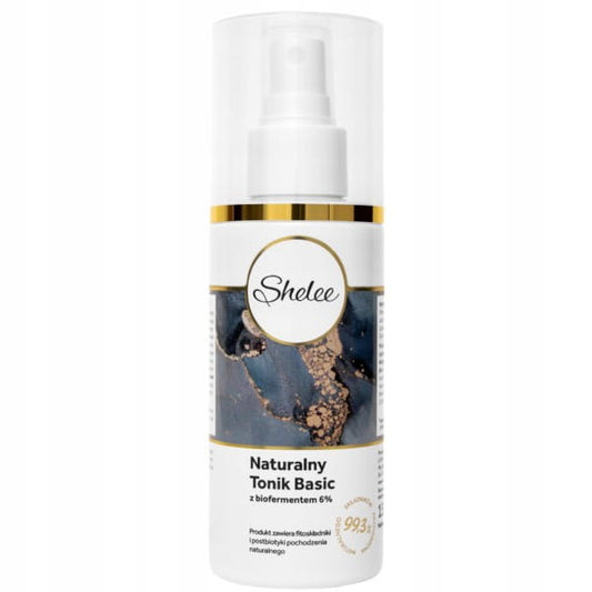 Shelee Naturtonikum Basic in 150 ml Flasche, natürliches Haarpflegeprodukt von BIOGO.PL, zeigt die Flasche vor einem weißen Hintergrund.