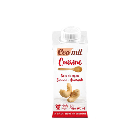 Crème culinaire noix de cajou sans sucre BIO 200 ml ECOMIL