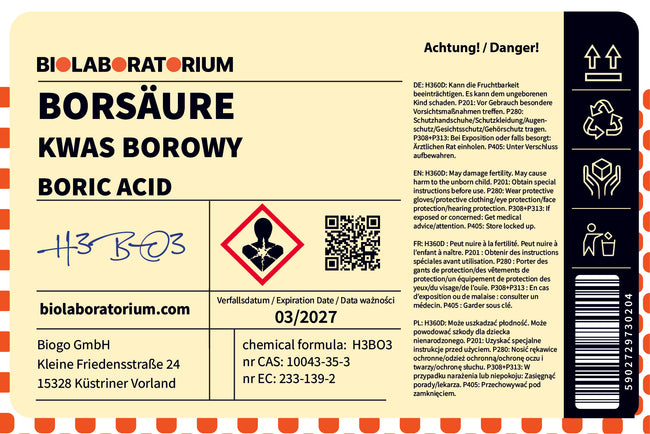 Boric Acid 25kg BIOLABORATORIUM Main Image