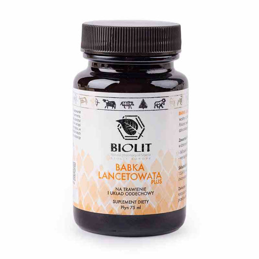 Biolite Lanze-Plantain Plus 75 ml in einer Flasche, medizinische Pflanze für natürliche Heilung, vom Biogo.de.