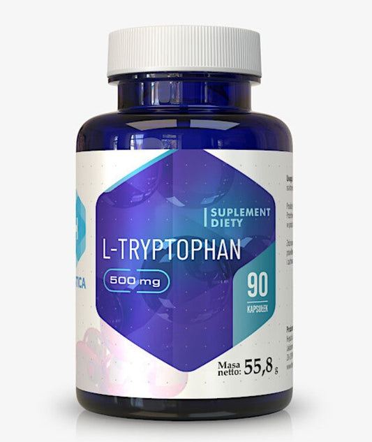 Hepatica L-Tryptophan Kapseln, 90 Stück, Nahrungsergänzungsmittel in einer weißen Packung