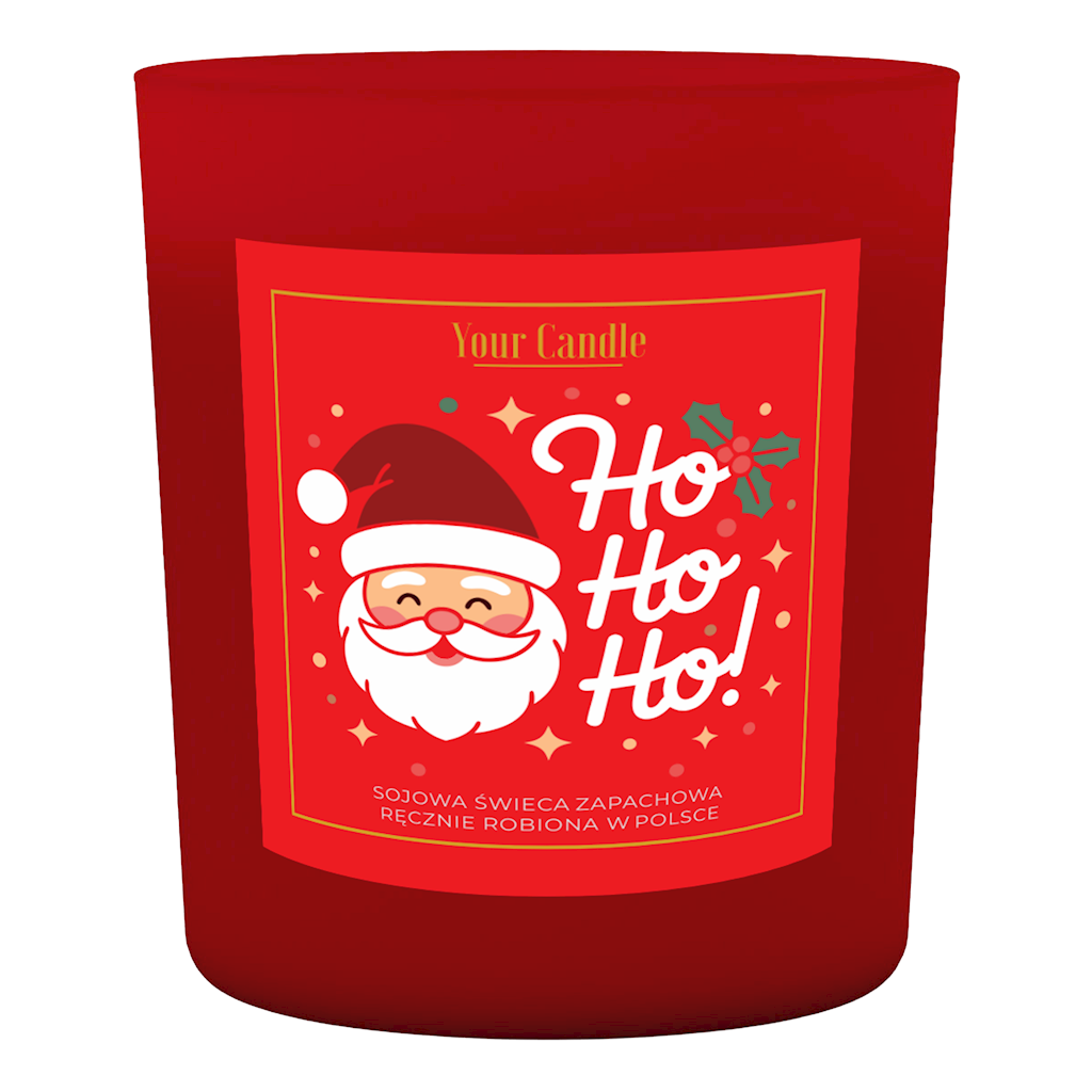 Duftkerze SOY HOHOHO von Biogo.de, 180 ml, saisonale Kerze mit weichem Flammeneffekt und festlichem Duft.