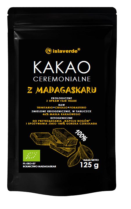 Cacao Cérémoniel Tab Bio 125 g - ISLAVERDE (SEGURA)