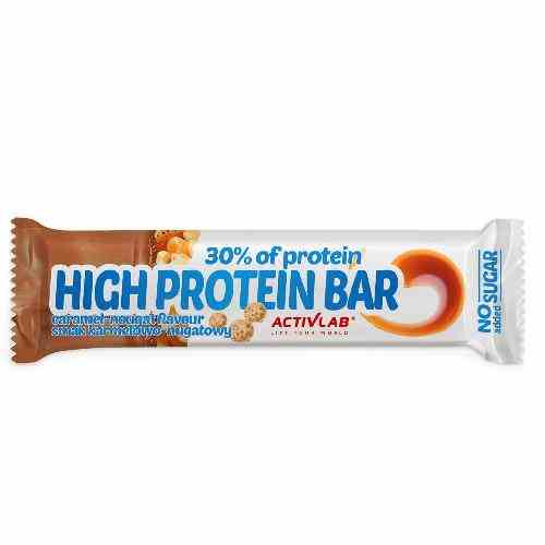 ActivLab High Protein Bar mit Karamell- und Nougatgeschmack, 49 g, proteinreiche Müsliriegel für Energie und Muskelaufbau