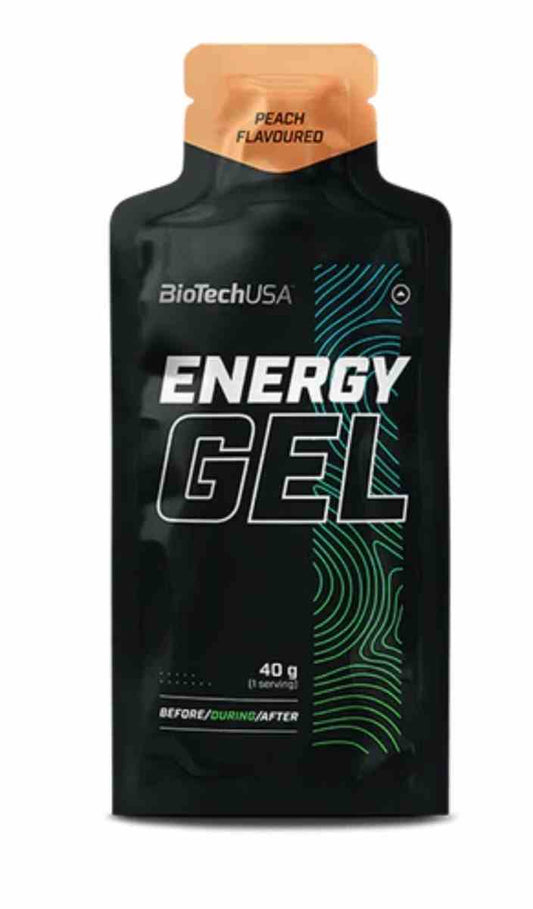BioTech Energy Gel in Pfirsich-Geschmack, 40g, mit natürlichen Inhaltsstoffen für schnelle Energie, von Biogo.de