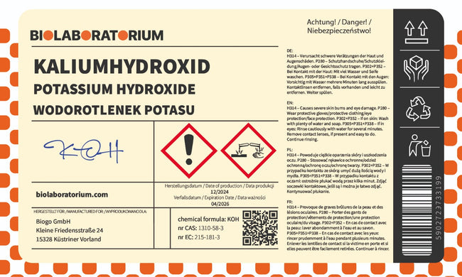 Kaliumhydroxide 5 Kg BIOLABORATORIUM Main Image