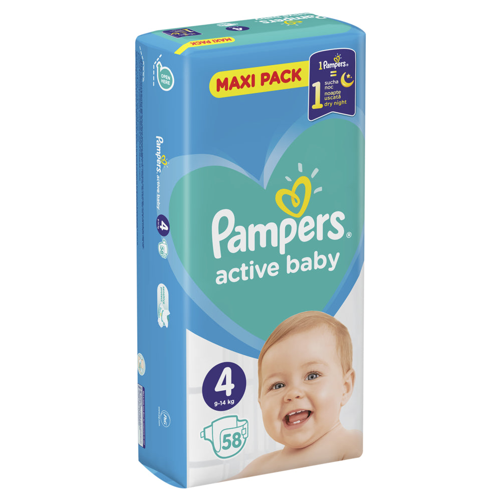 Aktive Babywindeln Größe 4 Pampers 58 Stk - Biogo.de Hauptbild