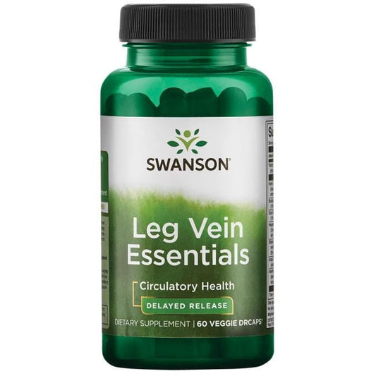 Beinvenen-Essentials Kapseln von Swanson Health Products, 60 Stück, Nahrungsergänzungsmittel zur Unterstützung der Beinvenen.