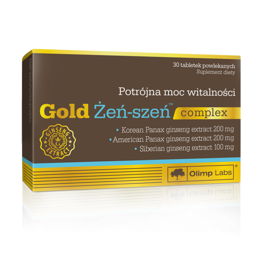 Olimp Gold Ginseng Komplex Tabletten, 30 Stück, natürliche Ergänzung mit Ginseng für Energie und Wohlbefinden