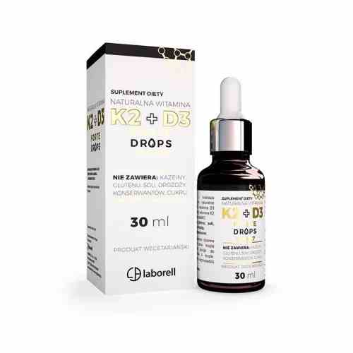 Laborell Vitamin D3 + K2 Forte Tropfen in 30 ml Flasche, sichtbare Tropfen für optimale Vitaminaufnahme