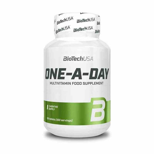BioTech USA Eine am Tag 100 Tabletten, Nahrungsergänzungsmittel in Packung mit 100 Tabletten, vitaminreich und gesund.