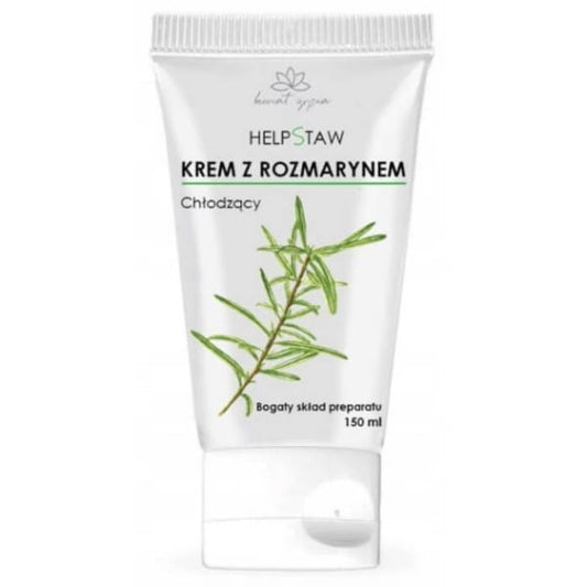 Weiße Pharma Rosmarin Creme in 150 ml Tube, natürliche Hautpflege mit Rosmarin für Pflege und Erfrischung.