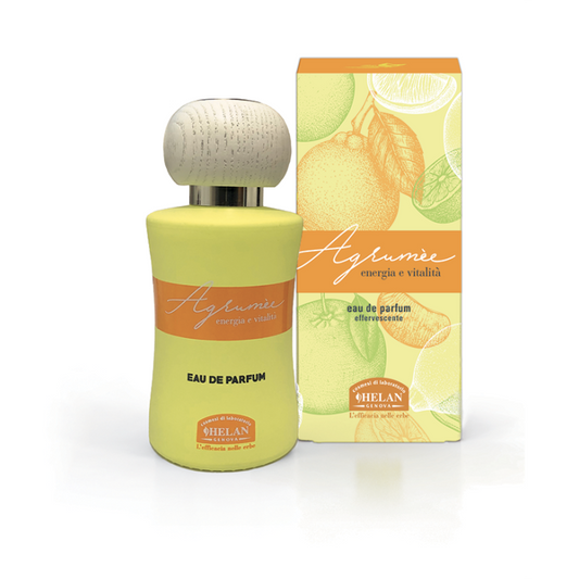 Agrumee Eau de Parfum für Damen von biogo, 50 ml Flasche mit frischem Zitrusduft, auf weißem Hintergrund.