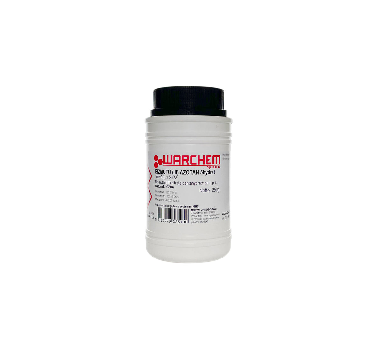 BIZMUTIUM(III)-NITRAT 5-Hydrat, 250g, chemisches Salz, in Verpackung, für wissenschaftliche oder industrielle Anwendungen