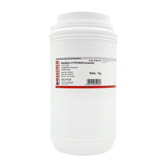 Reines Magnesiumzitrat in 1kg Packung, hochwertiges Nahrungsergänzungsmittel von Biogo.de, klare Verpackung und Produktbeschreibung sichtbar