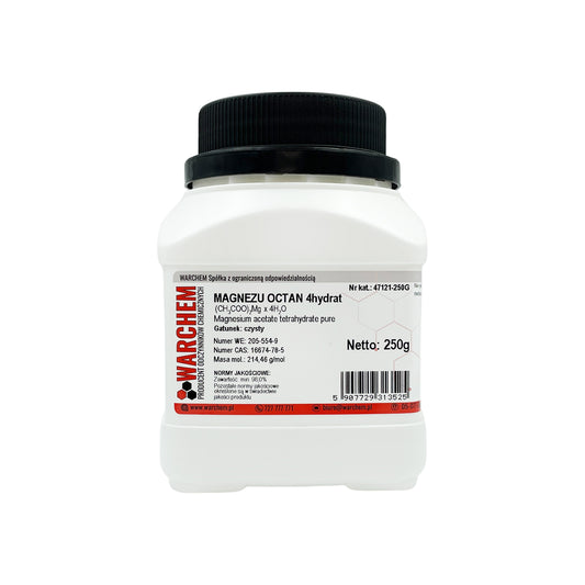 Reines Magnesiumacetat 4-Hydrat in 250g Verpackung, chemisch rein, ideal für natürliche Anwendungen, von Biogo.de