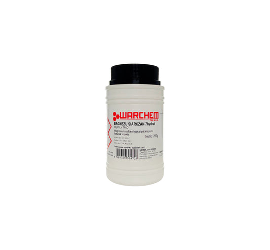 Reines Magnesiumsulfat 7-Hydrat 250g von WARCHEM, transparenter Beutel mit Magnesiumsulfat-Kristallen, Biogo.de