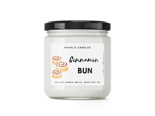 CINNAMON BUN Sojakerze 180 ml handgefertigte MahaloCandles - Biogo.de