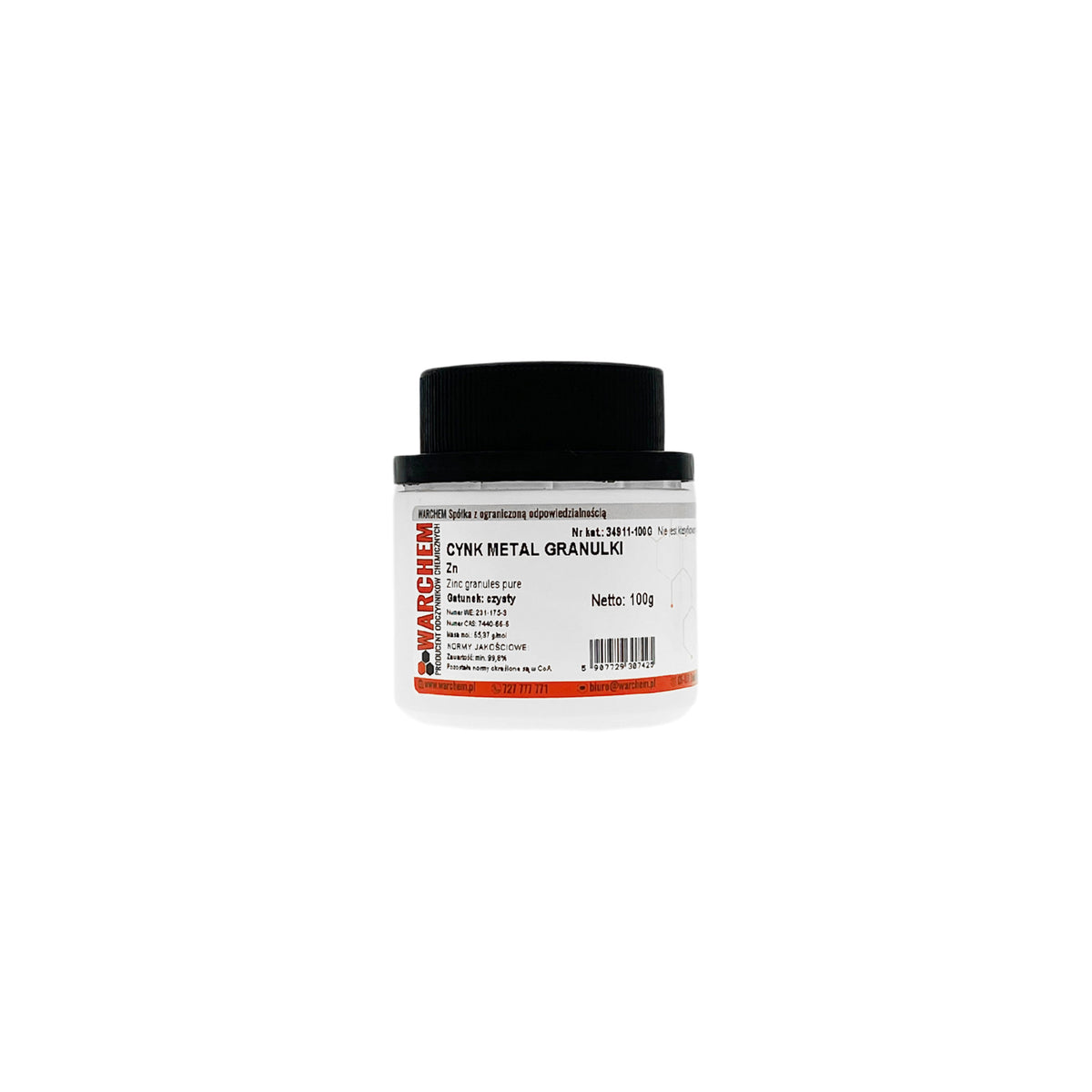 Zink-Metall-Granulat, 100g, reines Zinkmetall, für chemische Anwendungen, in transparentem Behälter, von Biogo.de