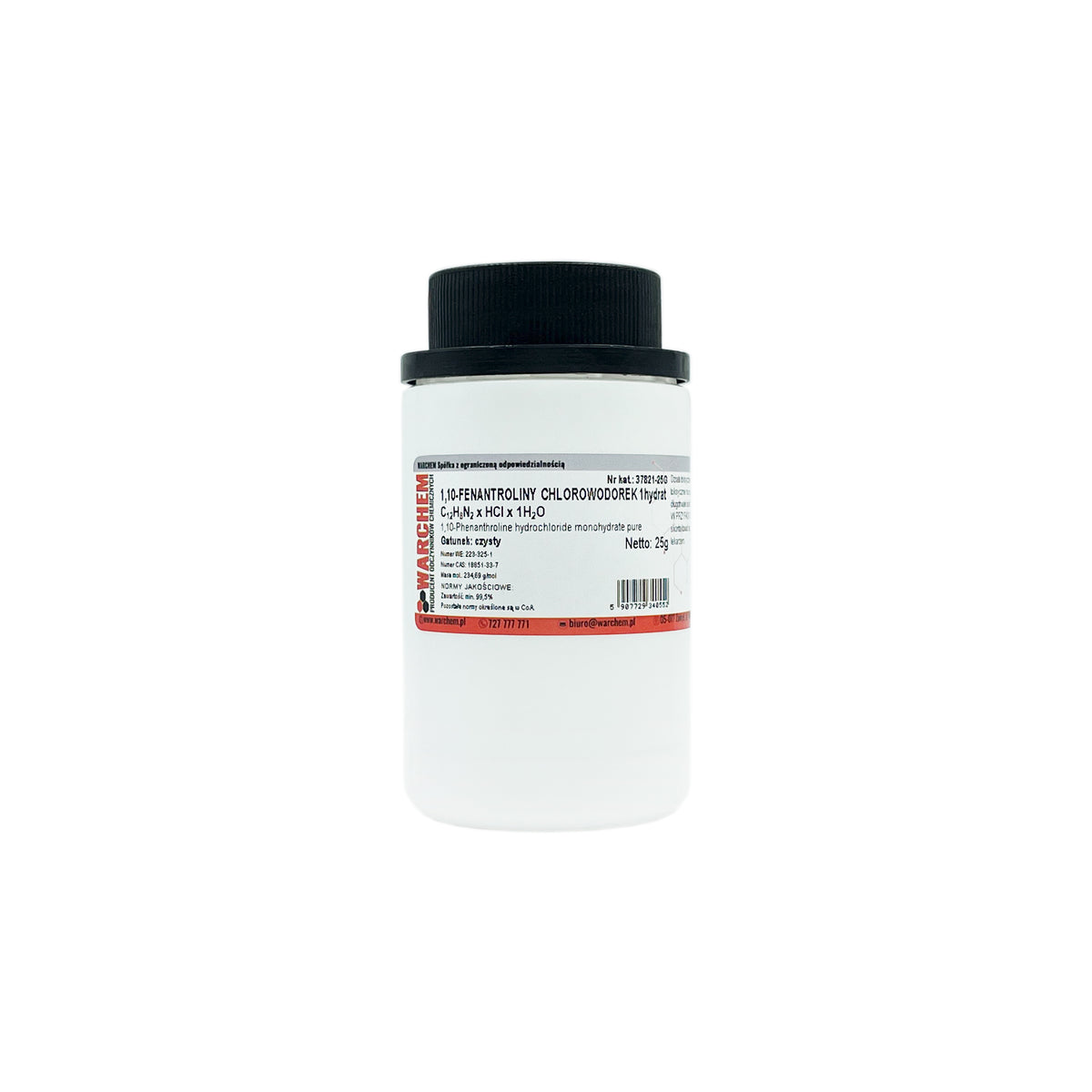 Reinstes 1,10-PHENANTROLINE CHLORID 1-Hydrat, 25g, chemisches Reagenz, in weißem Pulver verpackt