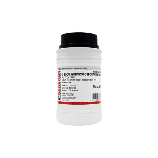 Di-Natriumhydrogenphosphat 12-hydrat, 250g, biologisch, chemisches Produkt, WARCHEM, in Verpackung sichtbar