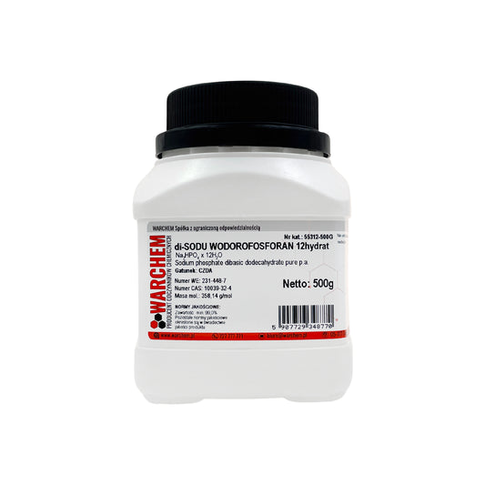 Di-Natriumhydrogenphosphat 12-Hydrat, 500g, WARCHEN Biogo.de, chemisches Pulver für Labor und Industrie