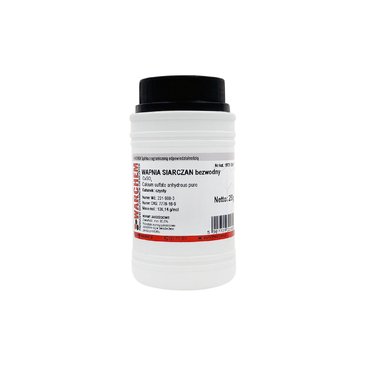 Reines, wasserfreies Calciumsulfat in 250g Verpackung von WARCHEM, ideal für chemische Anwendungen