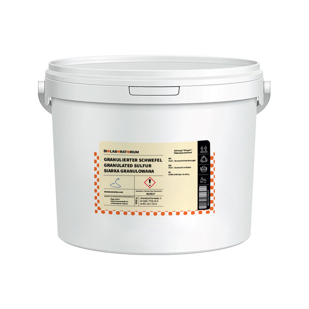 Granulated Sulfur 5 kg BIOLABORATORIUM