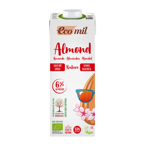 Bevanda alla mandorla senza zucchero BIO 1000ml ECOMIL