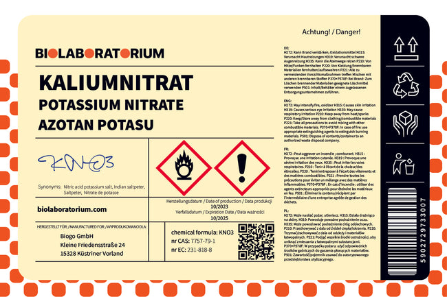 Potassium Nitrate 1000g Biolaboratorium Main Image