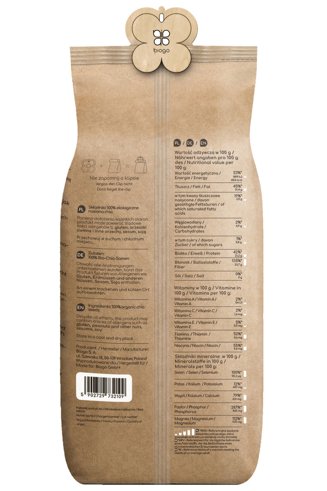 Semi di chia (Salvia Hispanica) bio 1 kg BIOGO Main Image