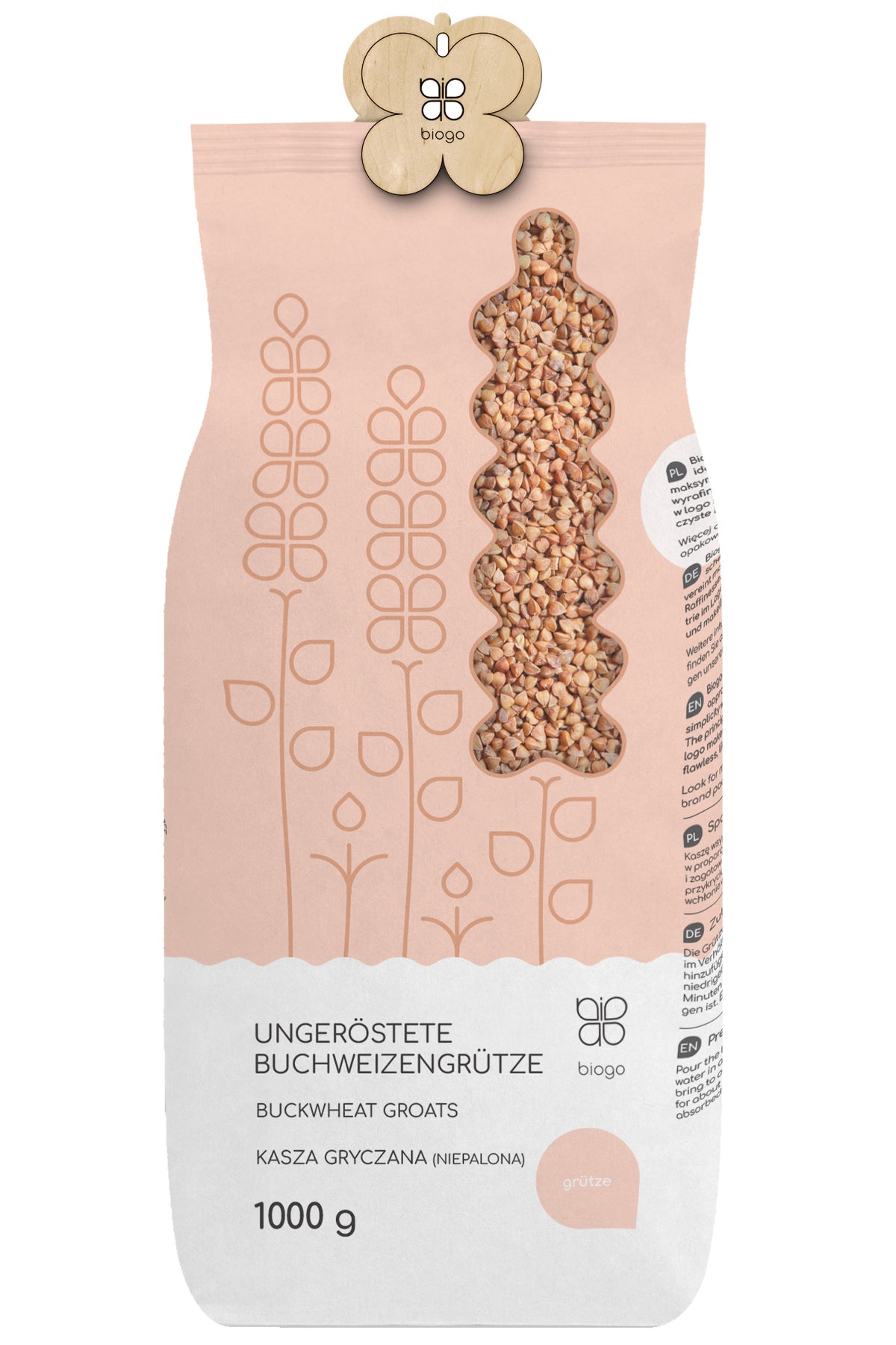 Ungeschälte Buchweizengrütze 1 kg BIOGO