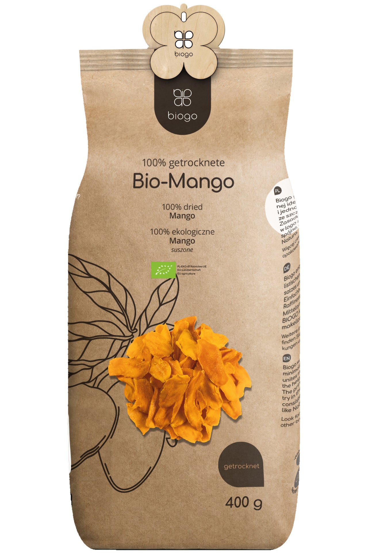 Getrocknete Mango bio 400 g BIOGO - Biogo.de Imagen principal del producto