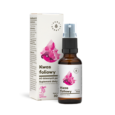 Vitamin B9 Folic Acid Spray 240 applications 30 ml AURA HERBALS