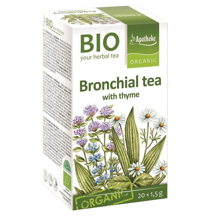 Bronchial-Tee mit Thymian BIO 20 x 15 g - APOTHEKE Hlavný obrázok produktu