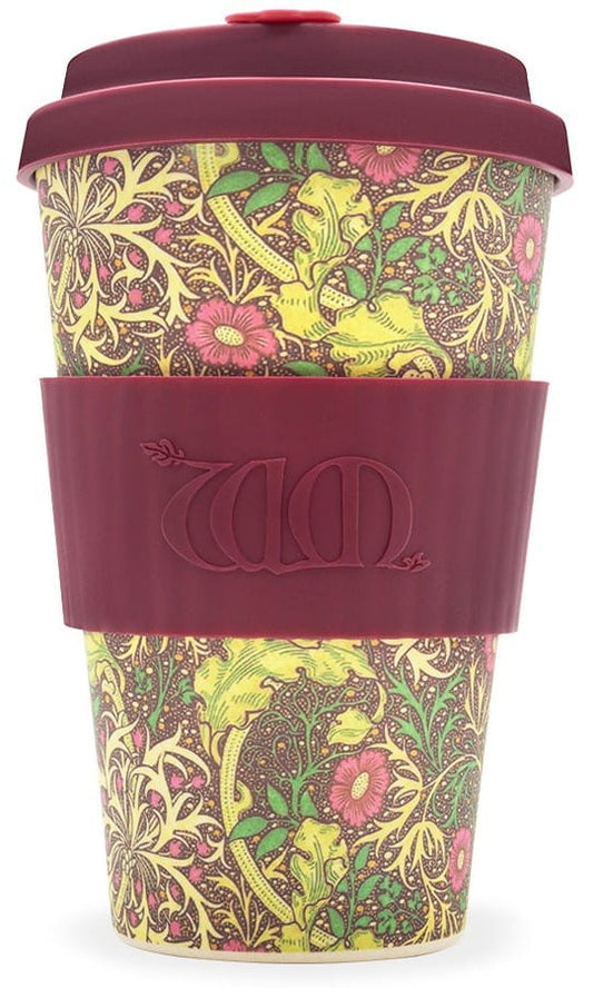 Nachhaltiger ECOFFEE CUP Becher aus Bambus, Mais-Algen, 400 ml, umweltfreundliches Trinkgefäß, natürlicher Look, langlebig