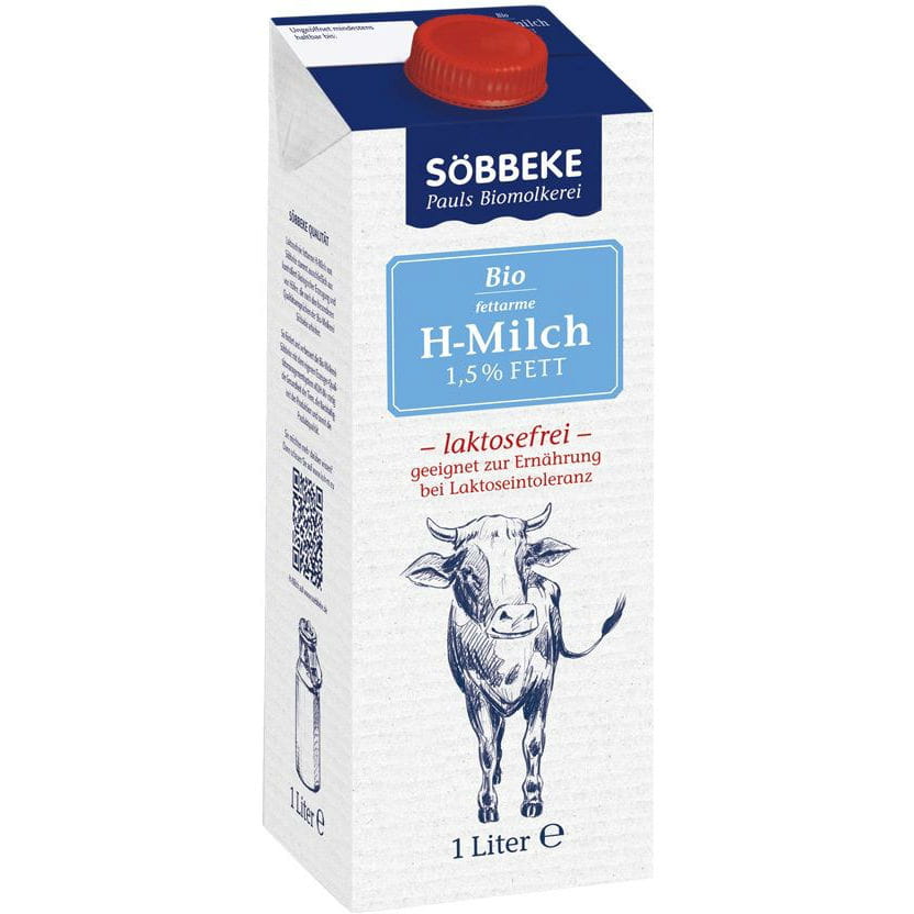 Laktosefreie Milch 15% BIO 1000 ml - SOBBEKE मुख्य छवि
