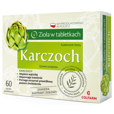 Artischocke 20mg 60 Tabletten COLFARM